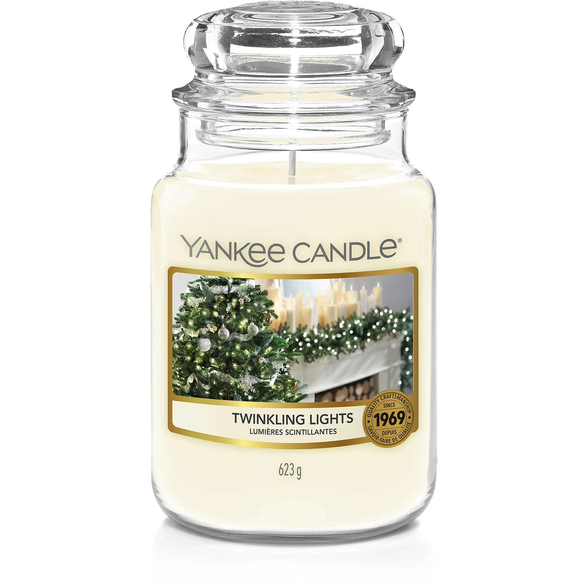 Candela Yankee Candle Giara, Grande Natale colore Bianco