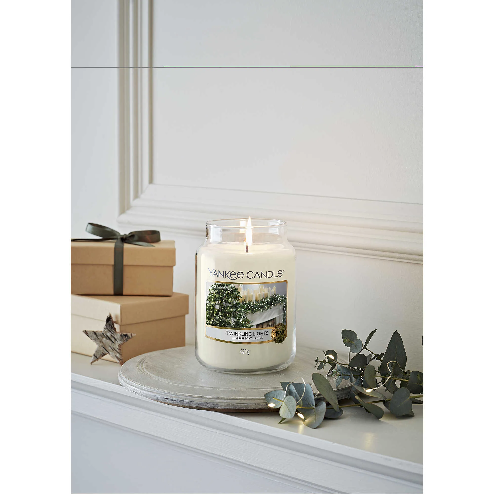 Candela Yankee Candle Giara, Grande Natale colore Bianco