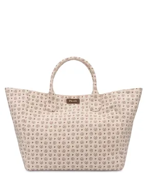     Linea Heritage Tote Bag Heritage Jacquard Big Avorio/marrone