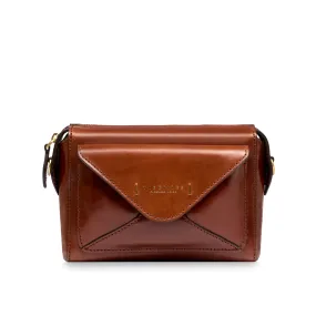 TRACOLLA THE BRIDGE IN PELLE FRIDA 042904 01 14 MARRONE